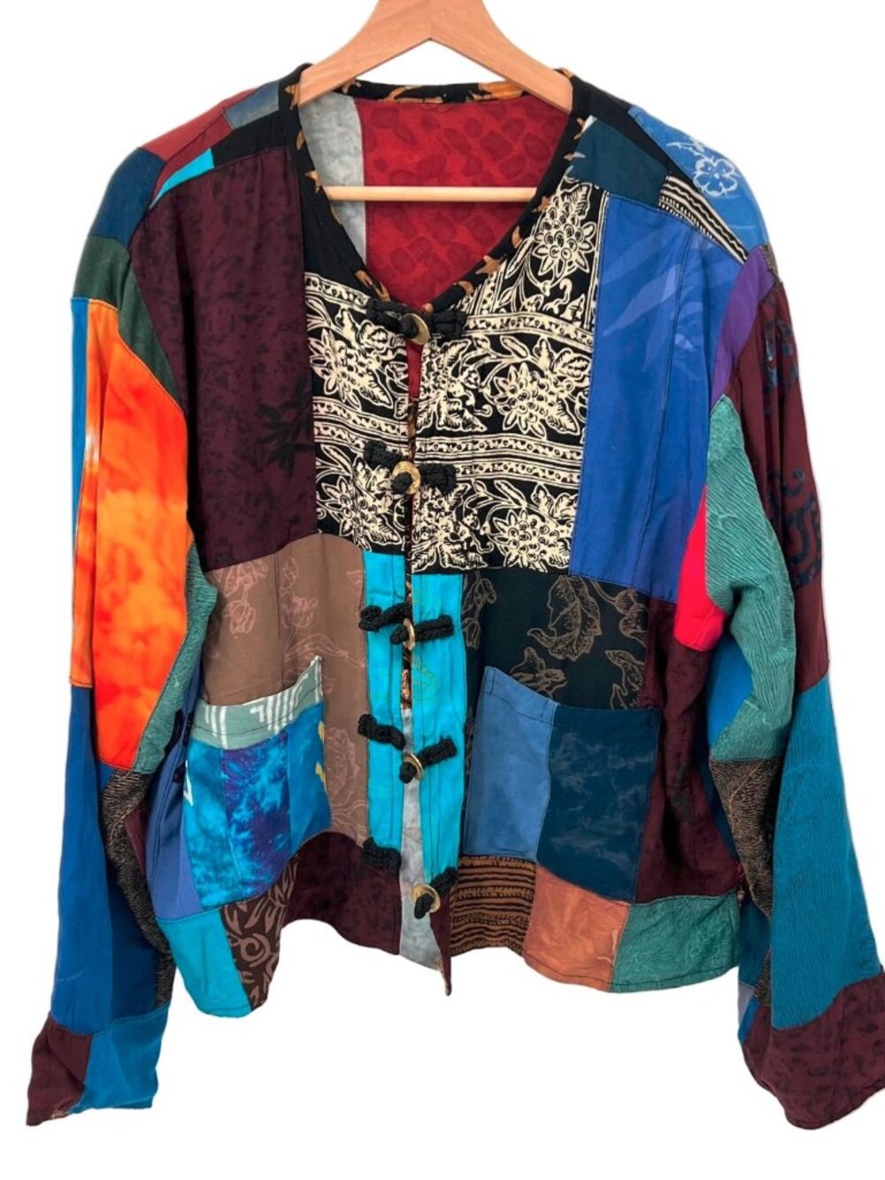 Reversible Patchwork Boho Boxy Jacket